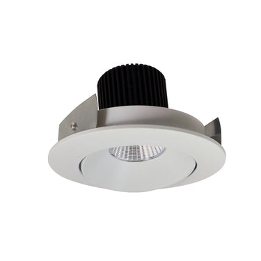 Nora Lighting 4" Iolite LED Round Adjustable Cone Reflector, 1000Lm / 14W, 2700K, White Reflector / White Flange