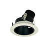 Nora Lighting 4" Iolite LED Round Adjustable Deep Reflector, 10-Degree Optic, 850Lm / 12W, 4000K, Black Reflector / White Flange