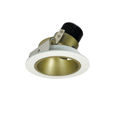Nora Lighting 4" Iolite LED Round Adjustable Deep Reflector, 10-Degree Optic, 850Lm / 12W, 4000K, Champagne Haze Reflector / Matte Powder White Flange