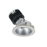 Nora Lighting 4" Iolite LED Round Adjustable Deep Reflector, 1500Lm/2000Lm Varies By Housing, 5000K, Haze Reflector / White Flange