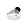Nora Lighting 4" Iolite LED Round Adjustable Deep Reflector, 10-Degree Optic, 850Lm / 12W, 3000K, Matte Powder White Reflector / Matte Powder White Flange