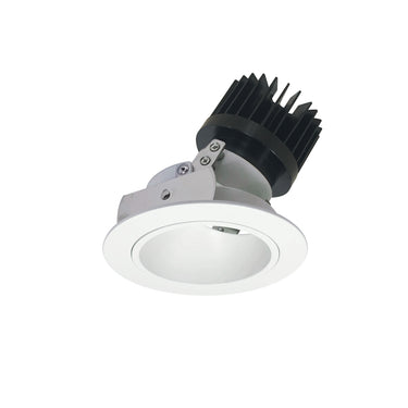 Nora Lighting 4" Iolite LED Round Adjustable Deep Reflector, 1500Lm/2000Lm Varies By Housing, 3500K, Matte Powder White Reflector / Matte Powder White Flange