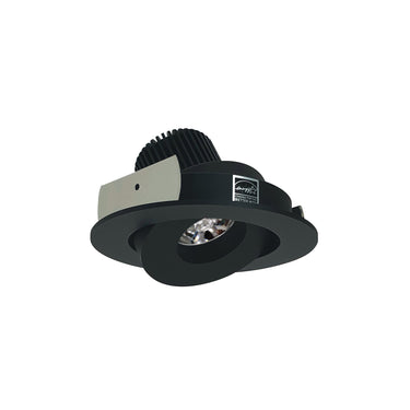 Nora Lighting 4" Iolite LED Round Adjustable Gimbal, 10-Degree Optic, 850Lm / 12W, 3000K, Black Finish