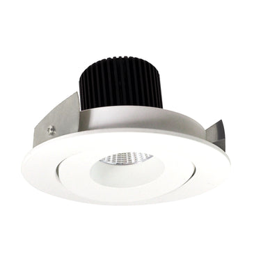 Nora Lighting 4" Iolite LED Round Adjustable Gimbal, 1000Lm / 14W, 2700K, Matte Powder White Finish