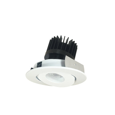 Nora Lighting 4" Iolite LED Round Adjustable Gimbal, 1500Lm/2000Lm/2500Lm Varies By Housing, 5000K, Matte Powder White Finish