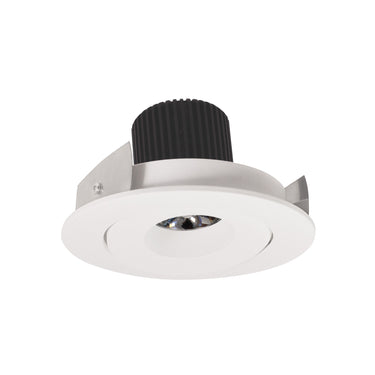 Nora Lighting 4" Iolite LED Round Adjustable Gimbal, 10-Degree Optic, 850Lm / 12W, 3500K, White Finish