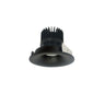 Nora Lighting 4" Iolite LED Round Bullnose, 1500Lm/2000Lm/2500Lm Varies By Housing, 5000K, Black Finish