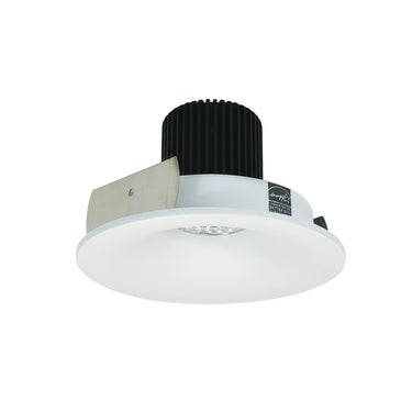 Nora Lighting 4" Iolite LED Round Bullnose, 1000Lm / 14W, 3000K, Matte Powder White Finish