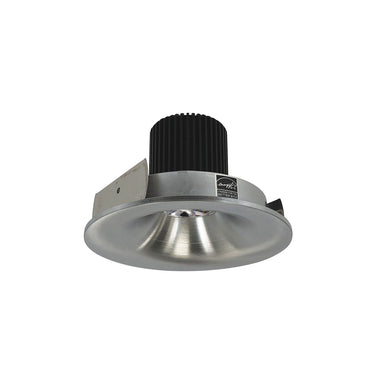 Nora Lighting 4" Iolite LED Round Bullnose, 10-Degree Optic, 950Lm / 12W, 2700K, Natural Metal Finish