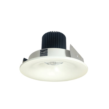 Nora Lighting 4" Iolite LED Round Bullnose, 800Lm / 14W, Comfort Dim, White Finish