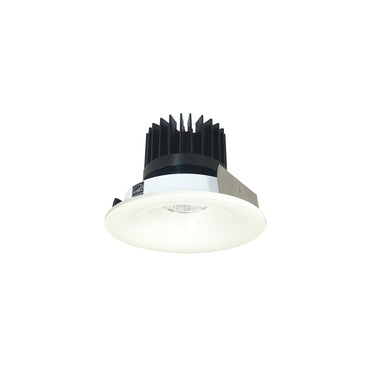 Nora Lighting 4" Iolite LED Round Bullnose, 1500Lm/2000Lm/2500Lm Varies By Housing, 2700K, White Finish