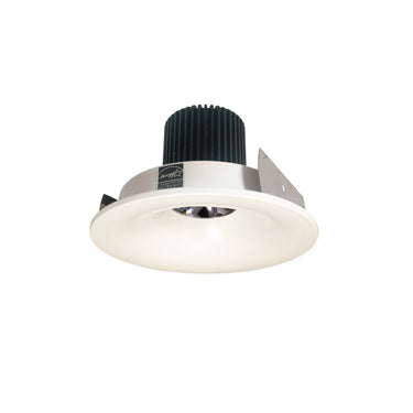 Nora Lighting 4" Iolite LED Round Bullnose, 10-Degree Optic, 950Lm / 12W, 3000K, White Finish