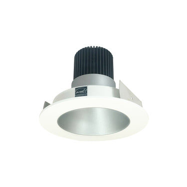 Nora Lighting 4" Iolite LED Round Reflector, 10-Degree Optic, 850Lm / 12W, 2700K, Haze Reflector / Matte Powder White Flange