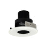 Nora Lighting 4" Iolite LED Round Adjustable Pinhole, 1000Lm / 14W, 2700K, Black Pinhole / Matte Powder White Flange