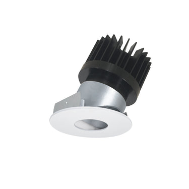 Nora Lighting 4" Iolite LED Round Adjustable Pinhole, 1500Lm/2000Lm/2500Lm Varies By Housing, 5000K, Haze Pinhole / Matte Powder White Flange