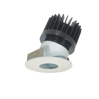 Nora Lighting 4" Iolite LED Round Adjustable Pinhole, 1500Lm/2000Lm/2500Lm Varies By Housing, 2700K, Matte Powder White Pinhole / Matte Powder White Flange
