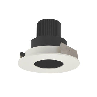 Nora Lighting 4" Iolite LED Round Pinhole, 10-Degree Optic, 800Lm / 12W, 2700K, Matte Powder White Pinhole / Matte Powder White Flange