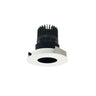 Nora Lighting 4" Iolite LED Round Pinhole, 1500Lm/2000Lm/2500Lm Varies By Housing, Comfort Dim, Black Pinhole / Matte Powder White Flange