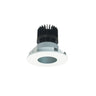 Nora Lighting 4" Iolite LED Round Pinhole, 1500Lm/2000Lm/2500Lm Varies By Housing, 3500K, Haze Pinhole / Matte Powder White Flange