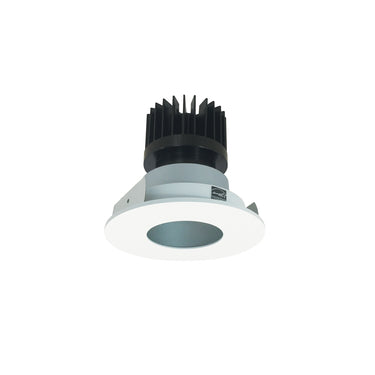 Nora Lighting 4" Iolite LED Round Pinhole, 1500Lm/2000Lm/2500Lm Varies By Housing, 4000K, Haze Pinhole / Matte Powder White Flange