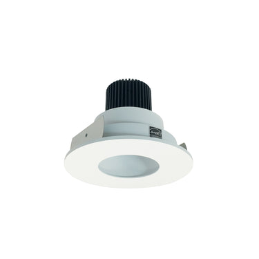 Nora Lighting 4" Iolite LED Round Pinhole, 1000Lm / 14W, 2700K, Matte Powder White Pinhole / Matte Powder White Flange
