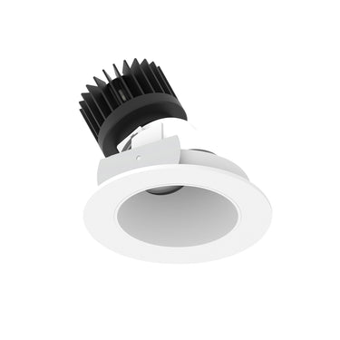 Nora Lighting 4" Iolite LED Round Adjustable Slot, 1500Lm/2000Lm Varies By Housing, 5000K, Matte Powder White Reflector / Matte Powder White Flange