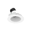 Nora Lighting 4" Iolite LED Round Adjustable Slot, 1000Lm / 14W, 3000K, Matte Powder White Reflector / Matte Powder White Flange