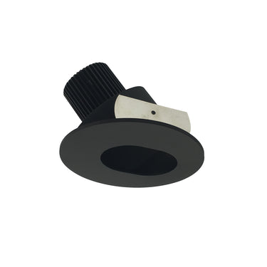 Nora Lighting 4" Iolite LED Round Adjustable Slot Aperture, 1000Lm / 14W, 3500K, Black Slot Aperture / Black Flange