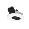 Nora Lighting 4" Iolite LED Round Adjustable Slot Aperture, 1500Lm/2000Lm/2500Lm Varies By Housing, 3500K, Black Slot Aperture / Matte Powder White Flange