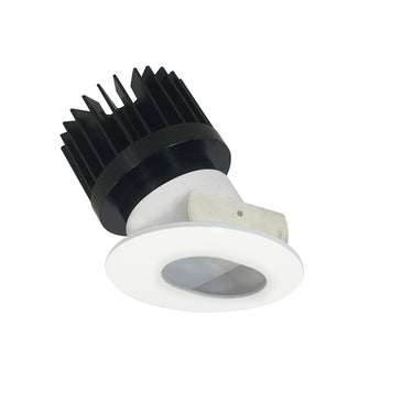 Nora Lighting 4" Iolite LED Round Adjustable Slot Aperture, 1500Lm/2000Lm/2500Lm Varies By Housing, 5000K, Matte Powder White Slot Aperture / Matte Powder White Flange