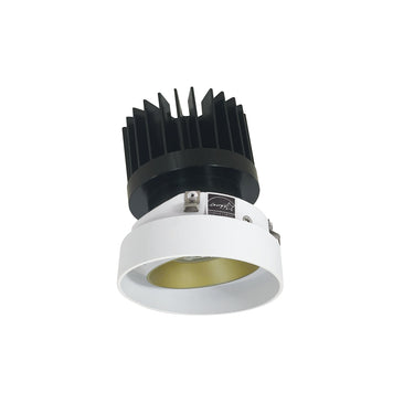 Nora Lighting 4" Iolite LED Round Trimless Adjustable, 1500Lm/2000Lm/2500Lm Varies By Housing, 3500K, Champagne Haze Adjustable / Matte Powder White Reflector