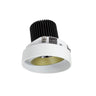Nora Lighting 4" Iolite LED Round Trimless Adjustable, 10-Degree Optic, 850Lm / 12W, 3000K, Champagne Haze Adjustable / Matte Powder White Reflector