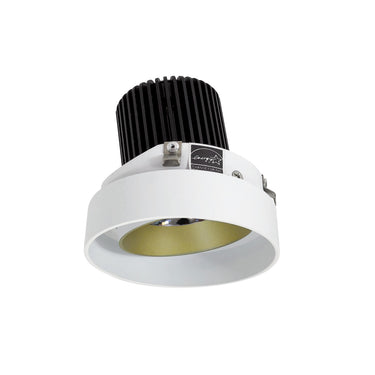 Nora Lighting 4" Iolite LED Round Trimless Adjustable, 10-Degree Optic, 850Lm / 12W, 3000K, Champagne Haze Adjustable / Matte Powder White Reflector