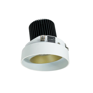Nora Lighting 4" Iolite LED Round Trimless Adjustable, 1000Lm / 14W, 5000K, Champagne Haze Adjustable / Matte Powder White Reflector