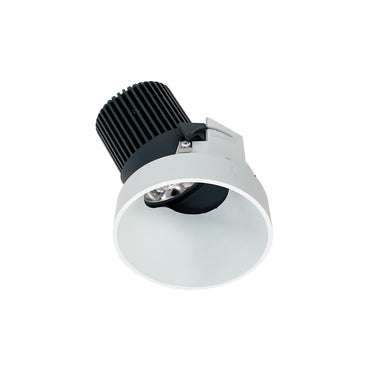 Nora Lighting 4" Iolite LED Round Trimless Adjustable Slot, 10-Degree Optic, 850Lm / 12W, 4000K, Matte Powder White Finish