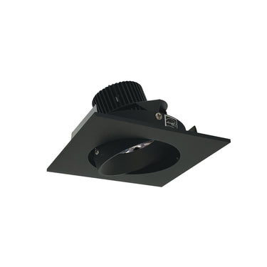 Nora Lighting 4" Iolite LED Square Adjustable Cone Reflector, 10-Degree Optic, 800Lm / 12W, 2700K, Black Reflector / Black Flange