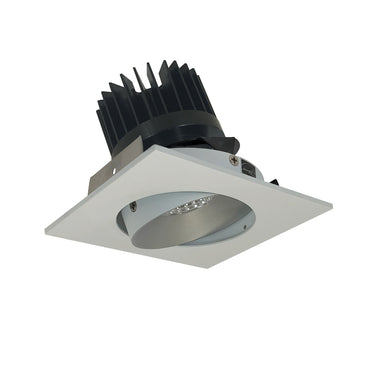 Nora Lighting 4" Iolite LED Square Adjustable Cone Reflector, 1500Lm/2000Lm/2500Lm Varies By Housing, 3000K, Haze Reflector / White Flange