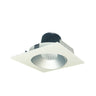 Nora Lighting 4" Iolite LED Square Adjustable Cone Reflector, 1500Lm/2000Lm/2500Lm Varies By Housing, Comfort Dim, Haze Reflector / White Flange