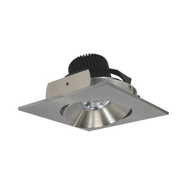 Nora Lighting 4" Iolite LED Square Adjustable Cone Reflector, 10-Degree Optic, 800Lm / 12W, 4000K, Natural Metal Reflector / Natural Metal Flange