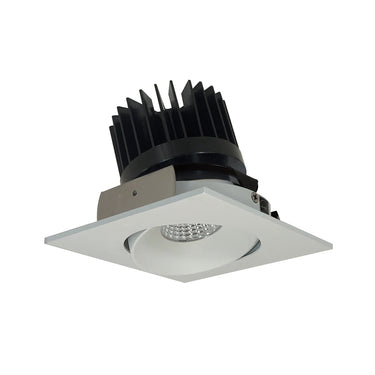 Nora Lighting 4" Iolite LED Square Adjustable Cone Reflector, 1500Lm/2000Lm/2500Lm Varies By Housing, 5000K, White Reflector / White Flange