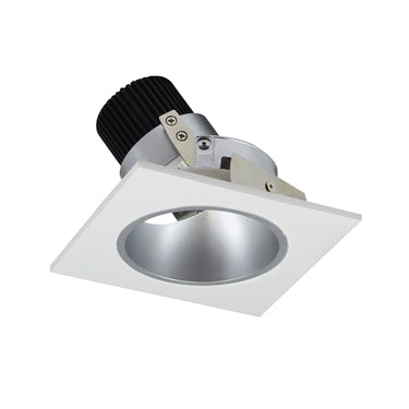 Nora Lighting 4" Iolite LED Square Adjustable Reflector With Round Aperture, 1000Lm / 14W, 3000K, Haze Reflector / White Flange