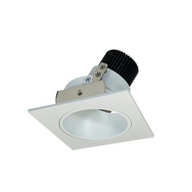 Nora Lighting 4" Iolite LED Square Adjustable Reflector With Round Aperture, 1000Lm / 14W, 5000K, Matte Powder White Reflector / Matte Powder White Flange
