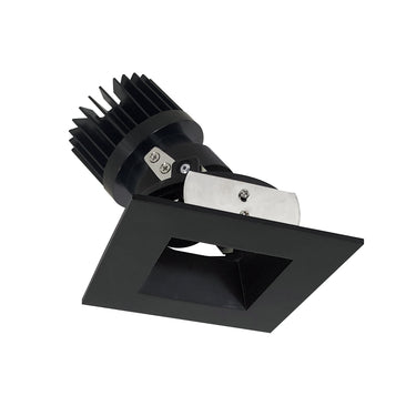 Nora Lighting 4" Iolite LED Square Adjustable Reflector With Square Aperture, 1500Lm/2000Lm Varies By Housing, 4000K, Black Reflector / Black Flange
