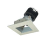 Nora Lighting 4" Iolite LED Square Adjustable Reflector With Square Aperture, 1500Lm/2000Lm Varies By Housing, 5000K, Haze Reflector / White Flange