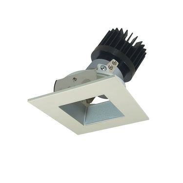 Nora Lighting 4" Iolite LED Square Adjustable Reflector With Square Aperture, 1500Lm/2000Lm Varies By Housing, 5000K, Haze Reflector / White Flange