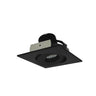 Nora Lighting 4" Iolite LED Square Adjustable Gimbal, 1000Lm / 14W, 3000K, Black Finish