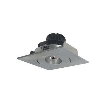 Nora Lighting 4" Iolite LED Square Adjustable Gimbal, 10-Degree Optic, 800Lm / 12W, 3500K, Natural Metal Finish