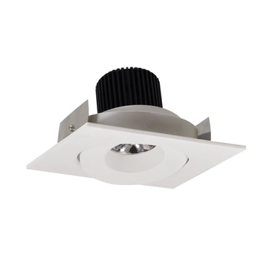 Nora Lighting 4" Iolite LED Square Adjustable Gimbal, 10-Degree Optic, 800Lm / 12W, 3500K, White Finish