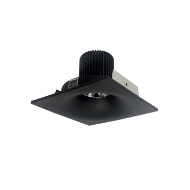 Nora Lighting 4" Iolite LED Square Bullnose, 10-Degree Optic, 950Lm / 12W, 4000K, Black Finish