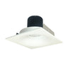 Nora Lighting 4" Iolite LED Square Bullnose, 800Lm / 14W, 5000K, Matte Powder White Finish